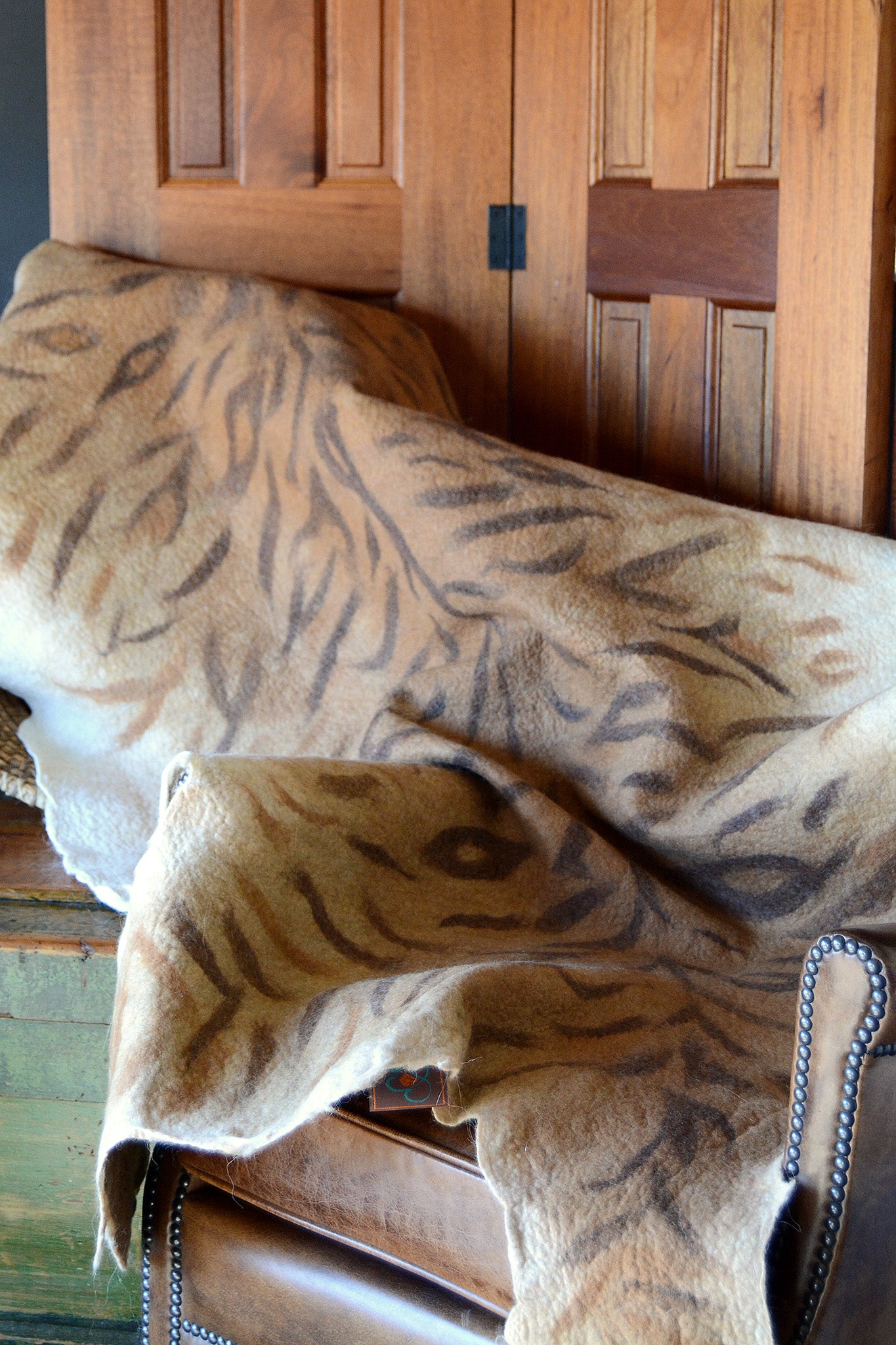 Liger: Fiber Art Pelt
