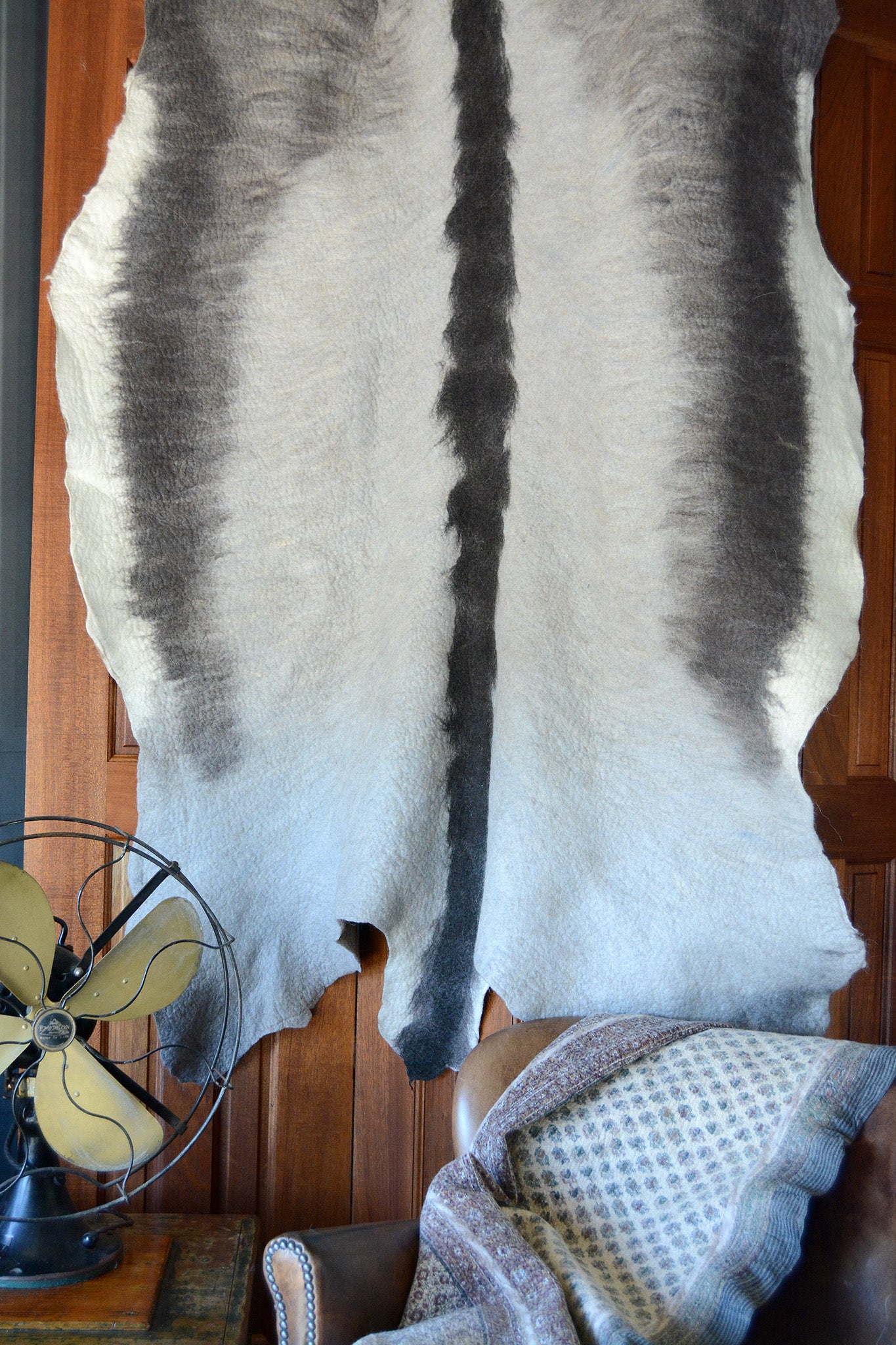 Silver Chamois: Fiber Art Pelt