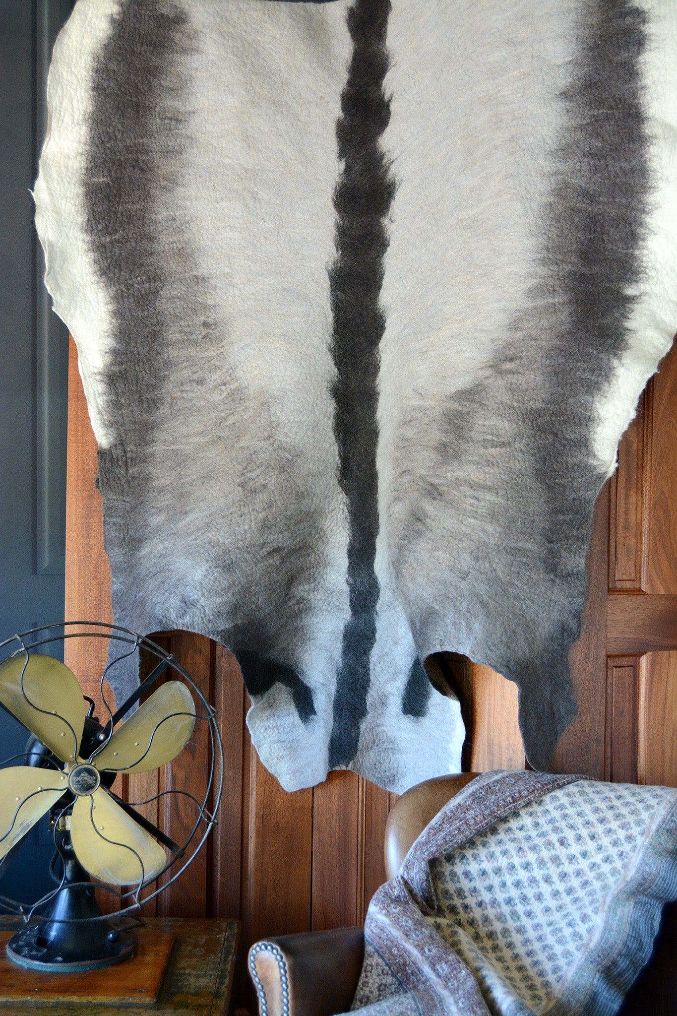 Silver Chamois: Fiber Art Pelt