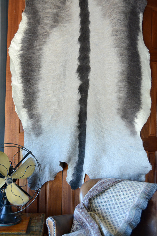 Silver Chamois: Fiber Art Pelt